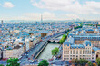 Paris city panorama in the daytime