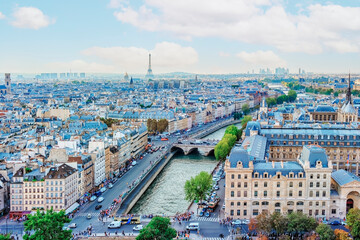 Fototapete - Paris city panorama in the daytime