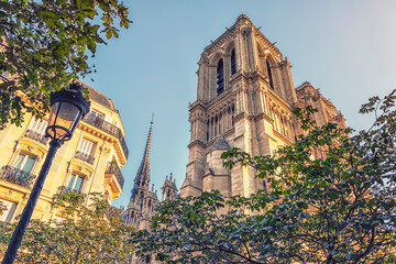 Canvas Print - The cathedral Notre Dame in Paris