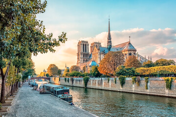 Canvas Print - The cathedral Notre Dame in Paris