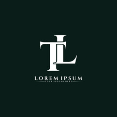 Wall Mural - Letter TL luxury logo design vector