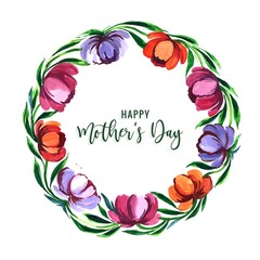 Sticker - Beautiful flowers mother's day greeting card design