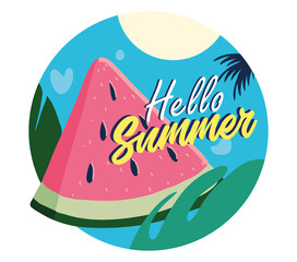 Wall Mural - hello summer season