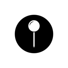 Poster - Map pointer icon in black round