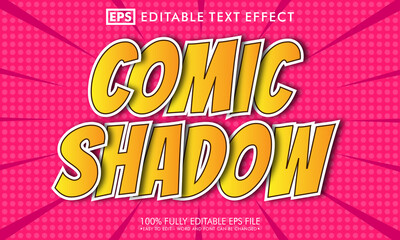 Comic shadow editable text effect