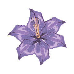 Canvas Print - purple flower icon