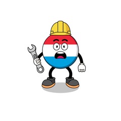 Character Illustration of luxembourg with 404 error