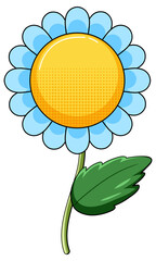 Sticker - Flower with blue petals