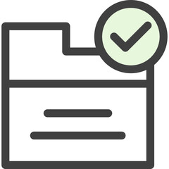 Sticker - Folder Check Icon