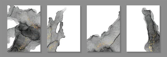 Wall Mural - modern watercolor background or elegant card design for birthday invite or wedding or menu with abst