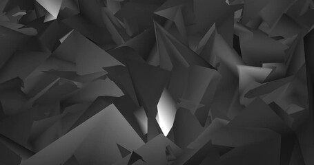 Abstract polygonal geometric background in loop. Minimal loopable backdrop