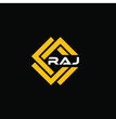 RAJ 3 letter design for logo and icon.RAJ monogram logo.vector illustration.
