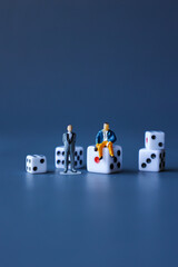 Wall Mural -  People with Betting and Dice.