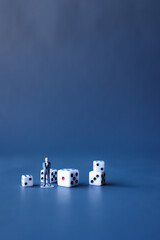 Wall Mural -  People with Betting and Dice.