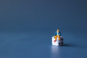 Wall Mural -  People with Betting and Dice.