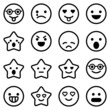 © Maxim - Emoji Flat Icon Set Isolated On White Background