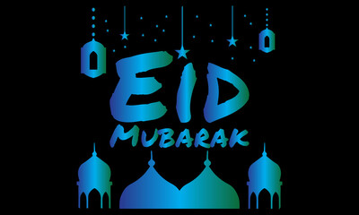 Wall Mural - Eid Mubarak Vector Illustration Design 