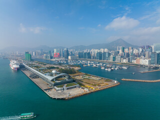Fototapete - Hong Kong cruise terminal building