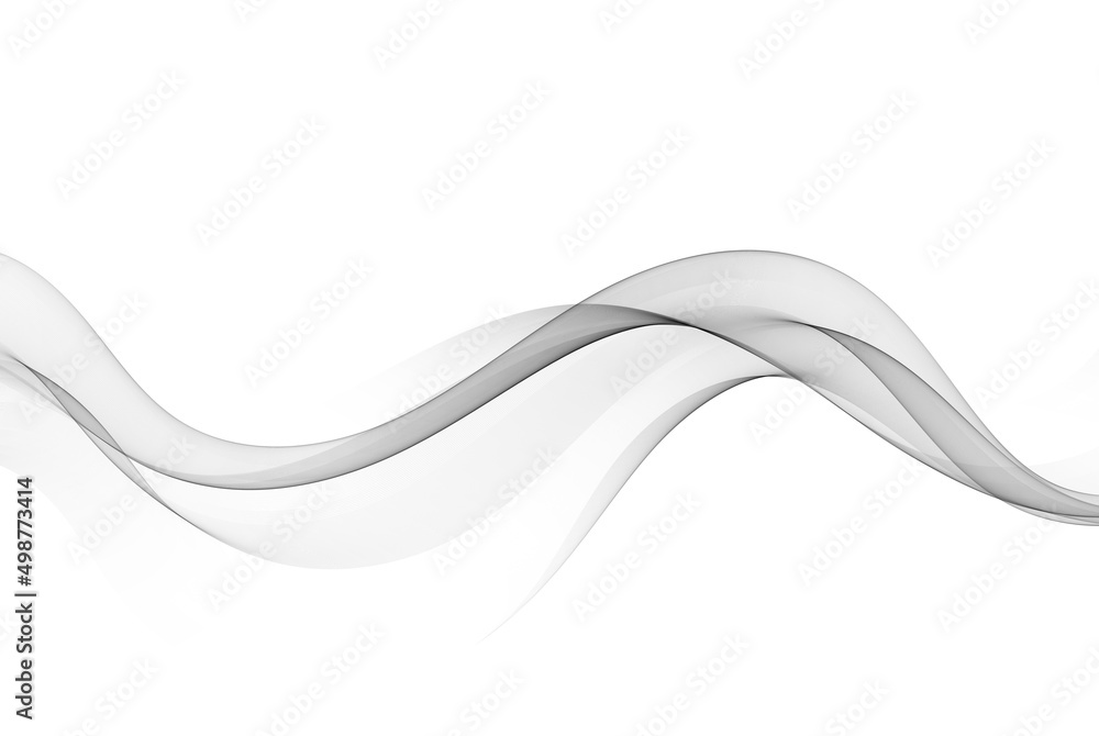 Movement of gray horizontal lines of a transparent wave on a white ...