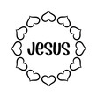  love Jesus. Isolated Vector Quote
