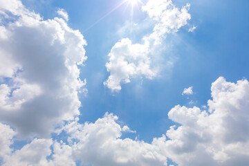 Wall Mural - blue sky and white clouds or cloudscape.