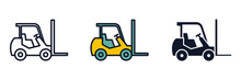 Forklift Icon Symbol Template For Graphic And Web Design Collection Logo Vector Illustration