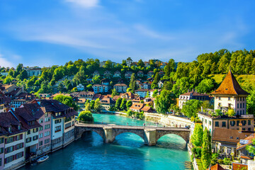 View of Bern in a beautiful summer day, Switzerland