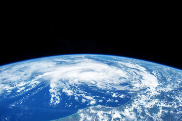 earth's atmosphere from space. elements of this image furnished by nasa