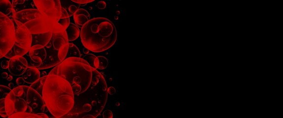 Wall Mural - red smoke on black