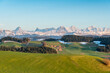 panorama view of the Bernese Alps from Emmental