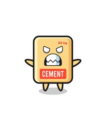 Sticker - wrathful expression of the cement sack mascot character