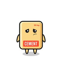 Sticker - the lazy gesture of cement sack cartoon character