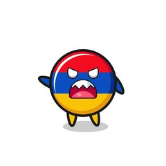 Poster - cute armenia flag cartoon in a very angry pose