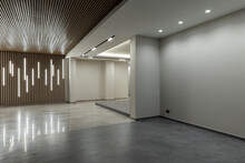 Spacious Modern Entrance Interior In A Multi-storey Residential Building In The City Center.