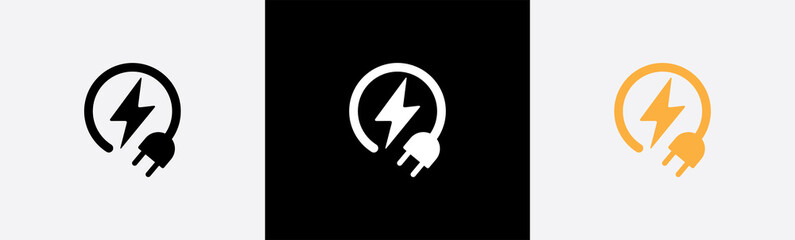 electrical power icon symbol sign, vector illustration