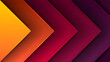 © R4DW!N - geometric background. Composition of direction shapes with yellow, orange, maroon and purple colors. Futuristic graphic abstract background. Vector abstract background design, bright poster, banner