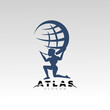 Atlas logos, Abstract people logo mythology
