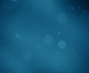  Blurred abstraction of dark blue background gradient. Bubbles or bokeh, both large and small