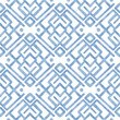 Seamless pattern with blue watercolor geometric ornament