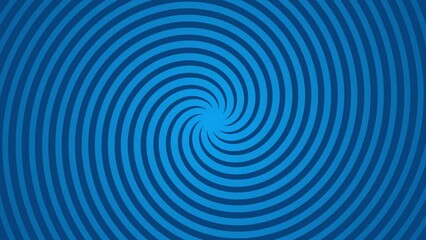 Wall Mural - Blue vortex spin around the center of the 4K blue background.