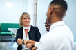 © K Seisa/peopleimages.com - Im glad we could come to an agreement. Shot of businesspeople shaking hands in an office.
