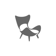 Wall Mural - Chair icon flat design illustration template