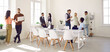 © Studio Romantic - Diverse people working in modern light company office. Young multi ethnic corporate employees and business professionals meeting in conference room, using laptop computers, discussing everyday tasks
