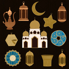 Poster - Eid Mubarak icon set