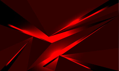 Wall Mural - Abstract red geometric overlap design modern futuristic technology background vector