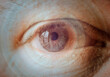© neil - Close up of a Blue Human Eye with a 3d Overlay effect