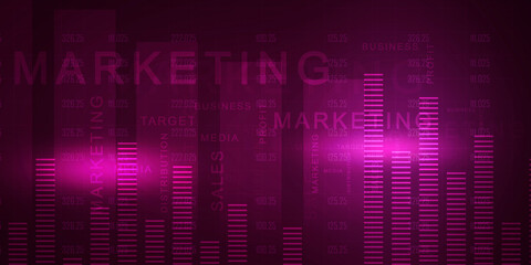 Wall Mural - 2D Digital Abstract Business Networking background