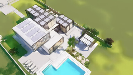 Aufkleber - Modern architecture home design
