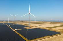 Netherlands, Combined Solar And Wind Farm