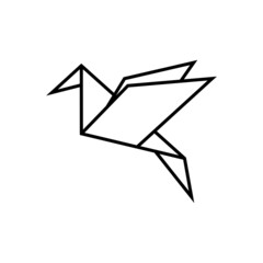 Wall Mural - origami bird logo icon design template vector